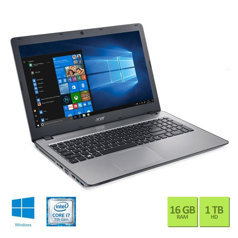 Notebook Intel Core i7 16GB 1TB Acer F5-573G-74G4 15,6'' LED Full